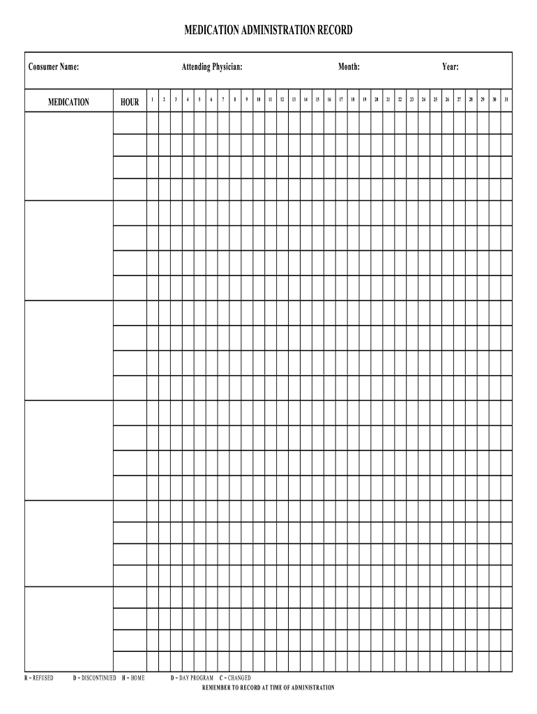 Medication Administration Record - Fill Online, Printable Throughout Medication Administration Record Template Pdf