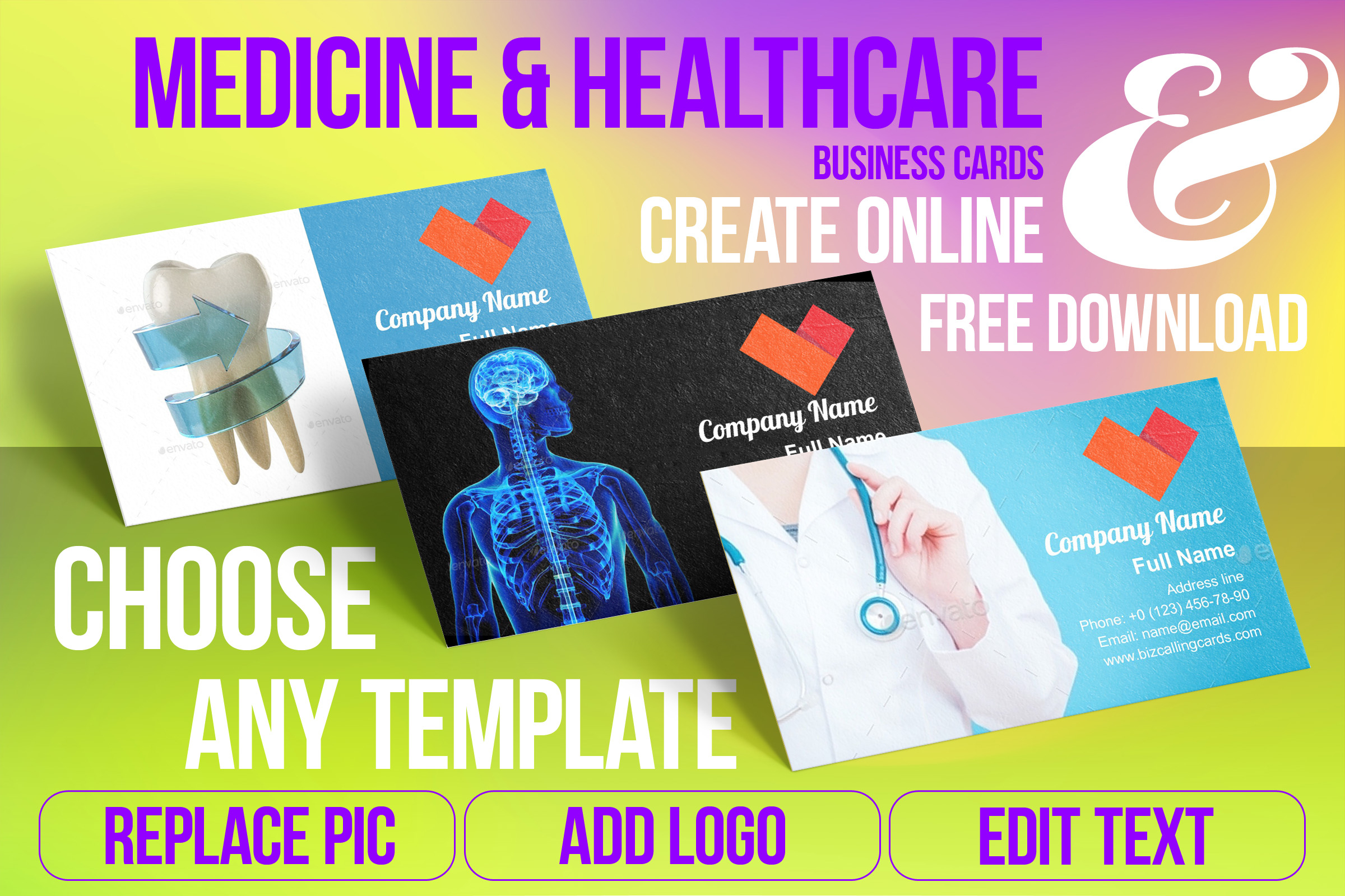 Medicine & Healthcare Business Card Samples For Create Regarding Medical Business Cards Templates Free