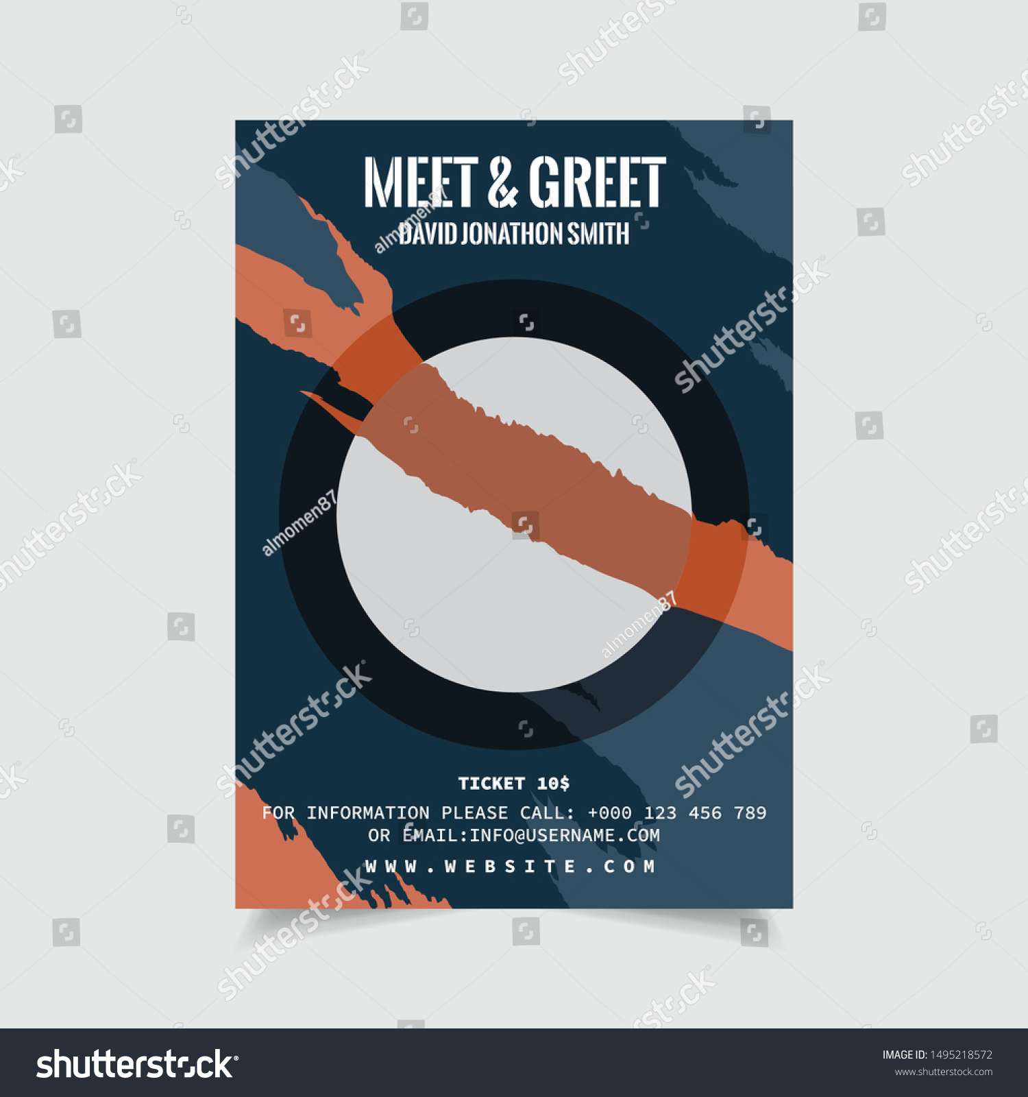 Meet Greet Flyer Templates Celebrities Stock Vector (Royalty Pertaining To Meet And Greet Flyers Templates