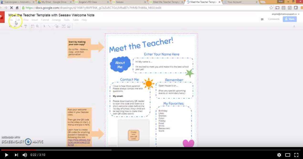 Meet The Teacher Template With Seesaw Printable Welcome Note Pertaining To Meet The Teacher Letter Template