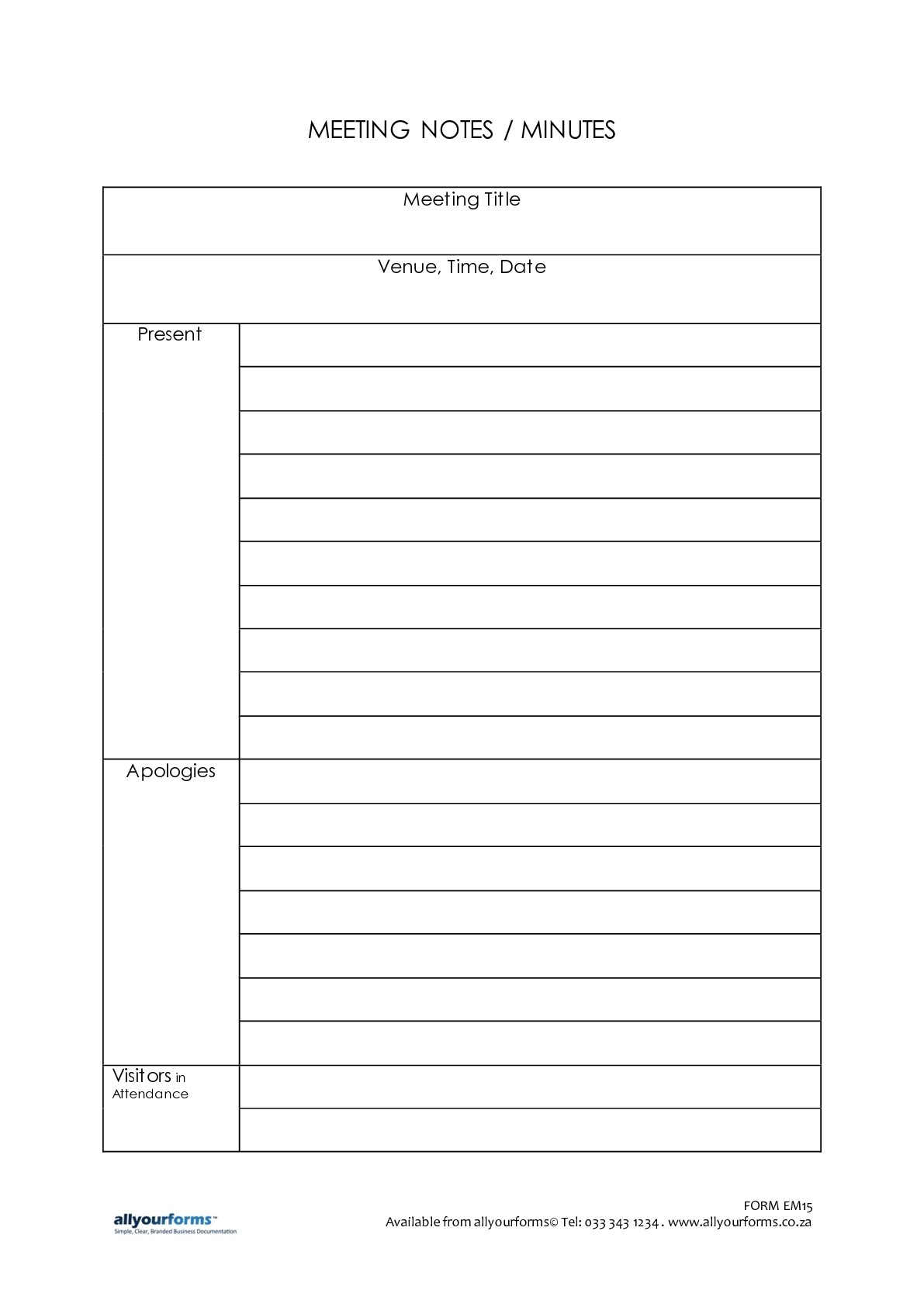 Meeting Note Taking Template | Sample Cv English Resume Inside Meeting Note Template