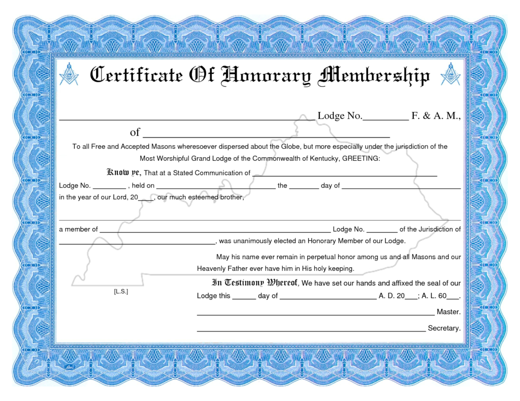 Membership Certificate Template | Certificate Templates For Life Membership Certificate Templates