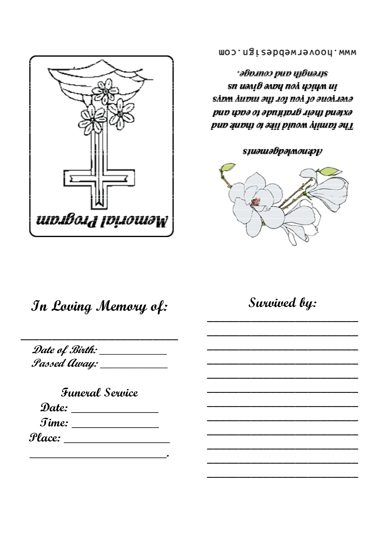 Memorial Service Templates Free ] – Free Funeral Service In Memorial Cards For Funeral Template Free