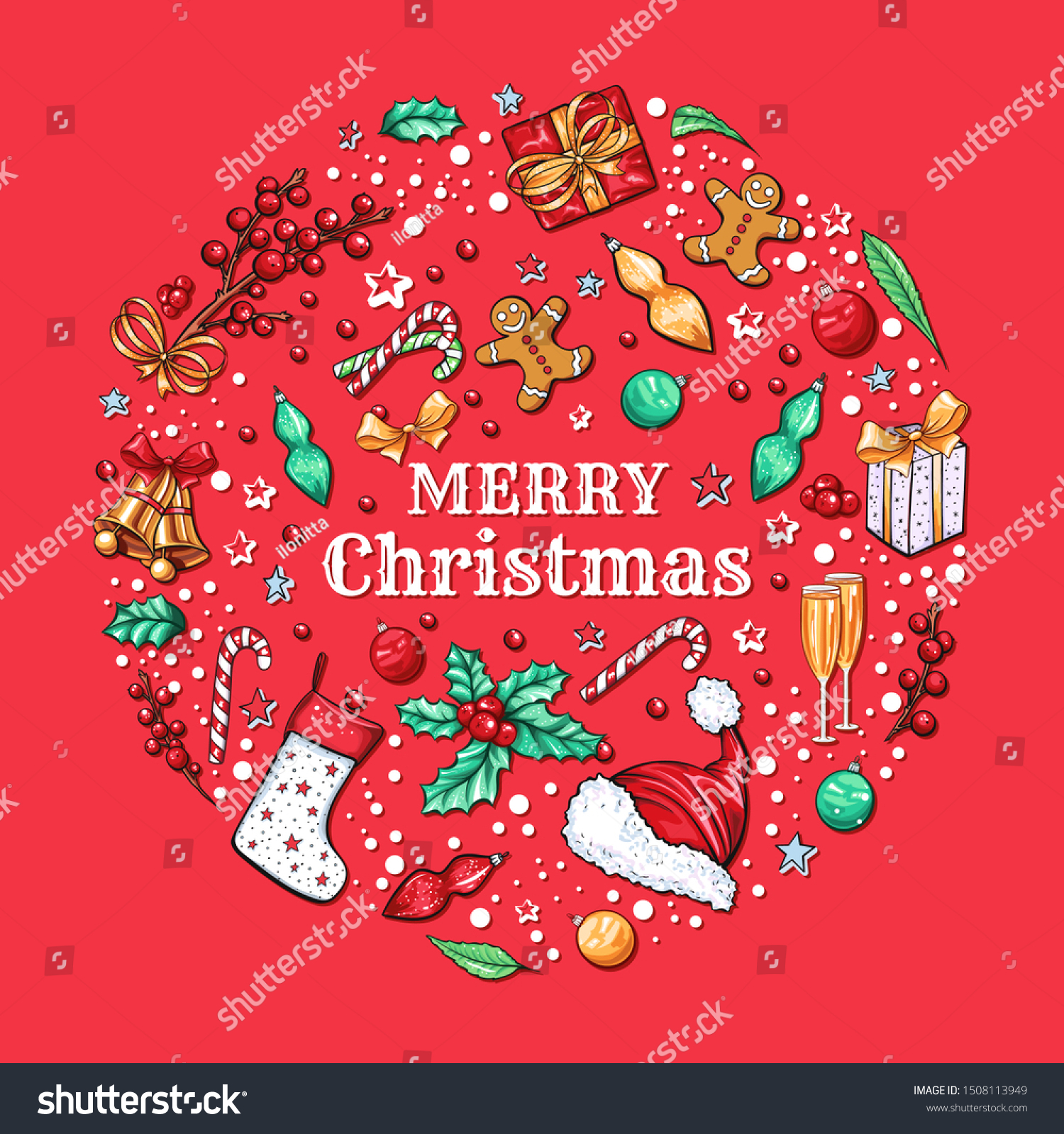 Merry Christmas Banner Vector Template Winter Stock Vector With Merry Christmas Banner Template