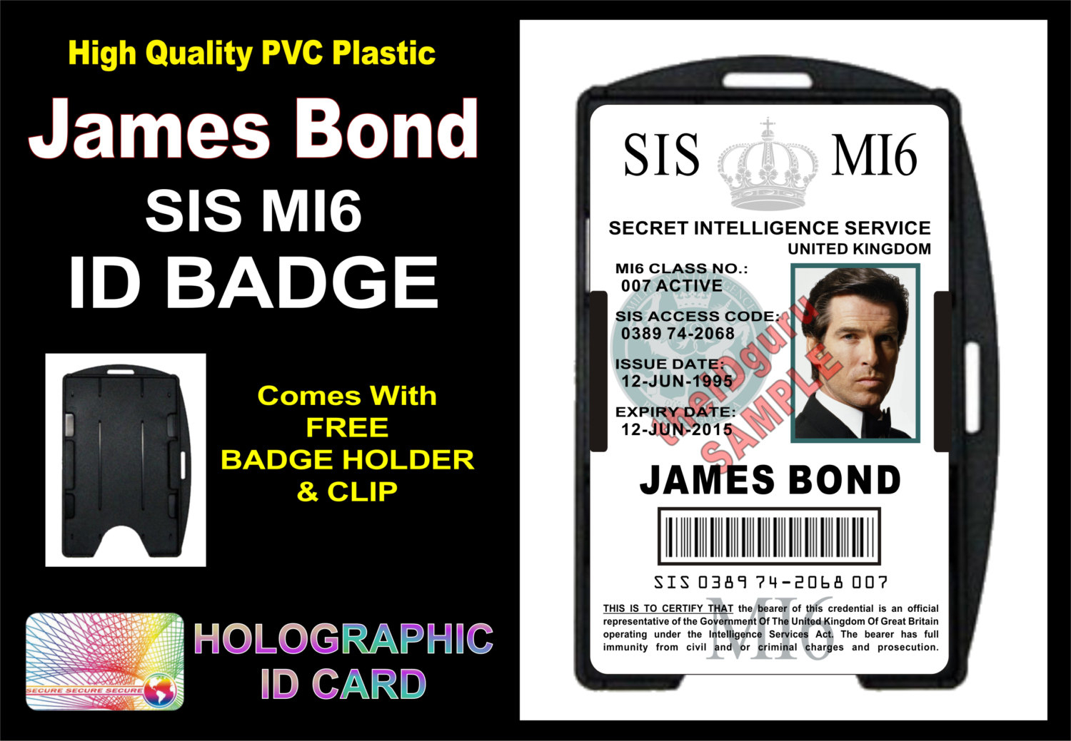 Mi6 Id Card Template ] - James Bond 007 Mi5 Id Badge Card Gt Intended For Mi6 Id Card Template
