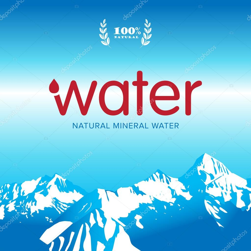 Mineral Bottled Water Logo — Stock Vector © Ideasign #123591826 With Regard To Mineral Water Label Template