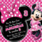 Minnie Mouse Birthday Invitations : Minnie Mouse Birthday With Regard To Minnie Mouse Card Templates
