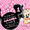 Minnie Mouse Invitation Card Templates Within Minnie Mouse Card Templates