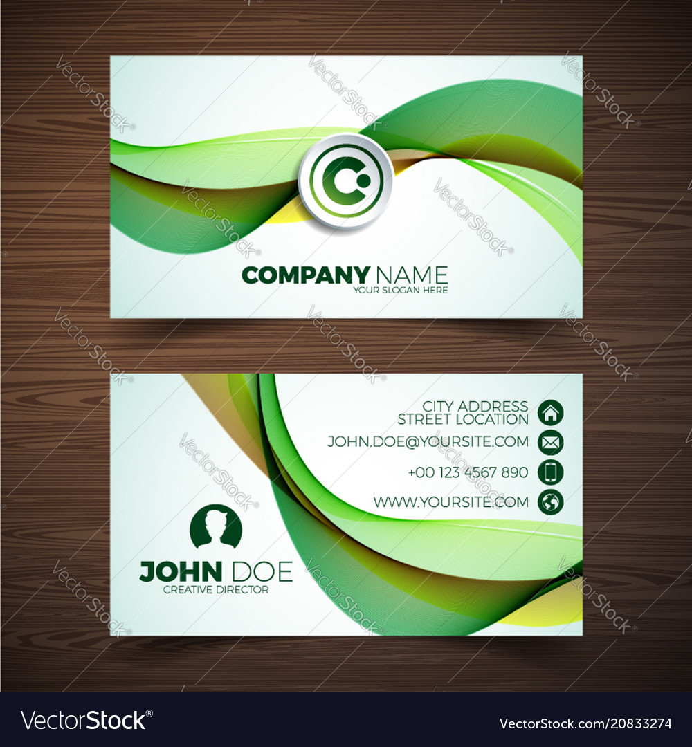 Modern Business Card Design Template With Throughout Modern Business Card Design Templates