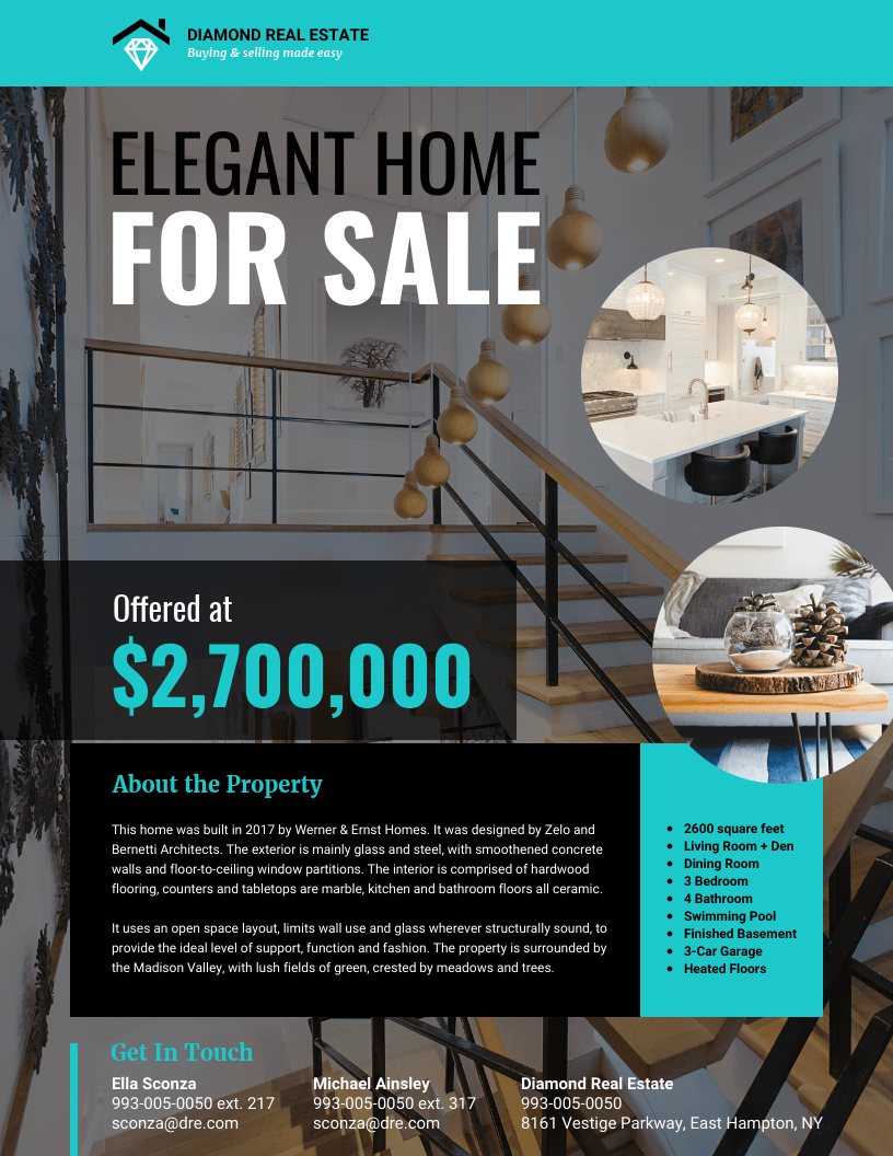 Modern Real Estate Flyer With Regard To Home For Sale By Owner Flyer Template