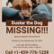 Monochromatic Missing Dog Poster Template Pertaining To Lost Dog Flyer Template