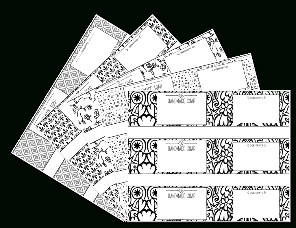 Monochrome Soap Labels – Soap Authority For Ingredient Label Template