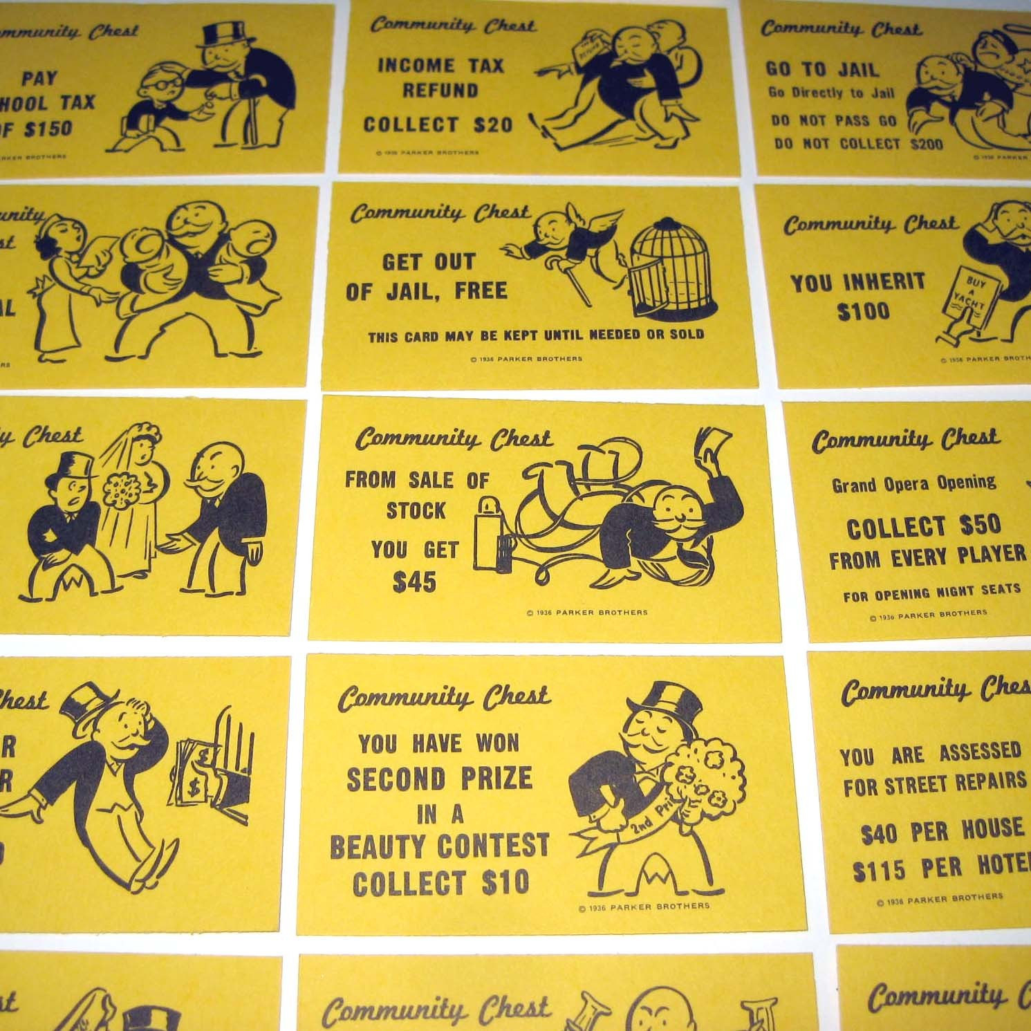 Monopoly Community Chest Cards Template ] – Madness Into Pertaining To Monopoly Chance Cards Template