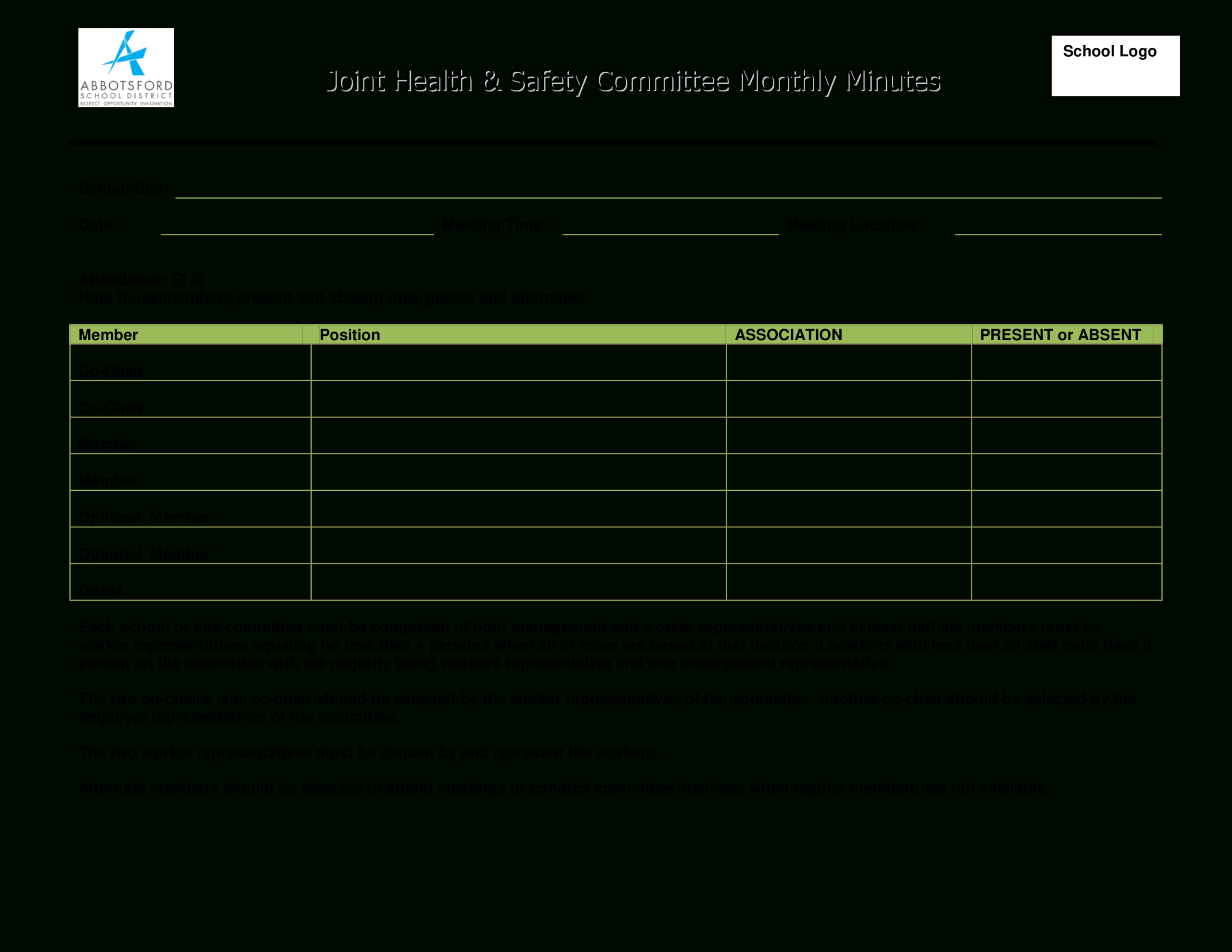 Monthly Safety Meeting Minutes | Templates At Intended For Monthly Safety Meeting Template