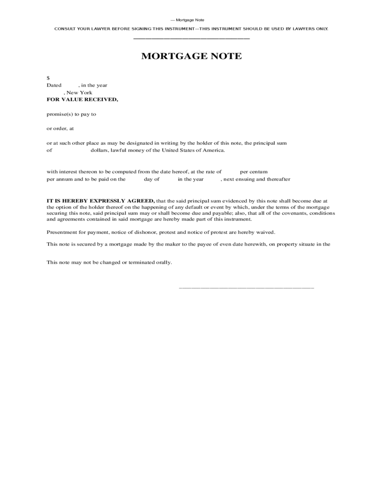 Mortgage Agreement Form – 19 Free Templates In Pdf, Word In Mortgage Note Template