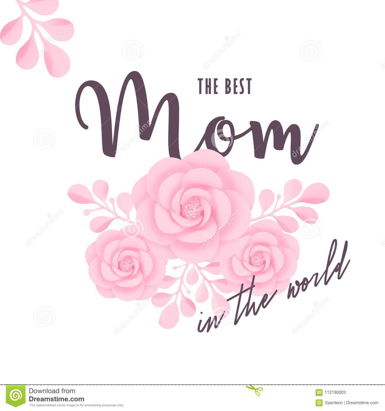 Mother's Day Greeting Card Template With Typography And Pertaining To Mom Birthday Card Template