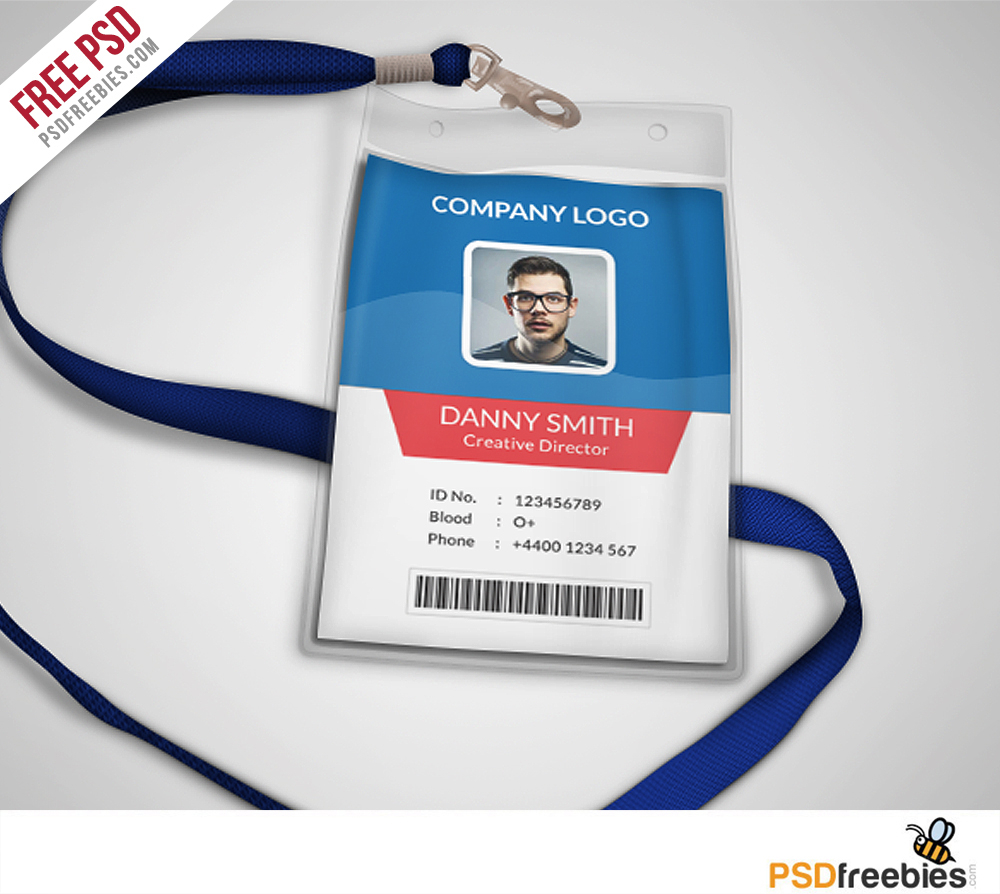 Multipurpose Company Id Card Free Psd Template | Psdfreebies With Id Card Design Template Psd Free Download