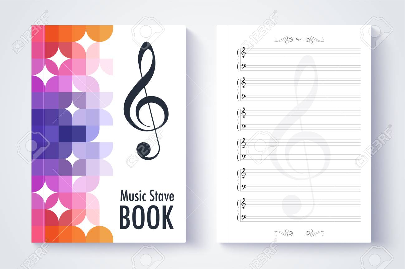 Music Stave Template, Blank Stave Note Paper. Blank Music Note.. Intended For Music Notes Paper Template