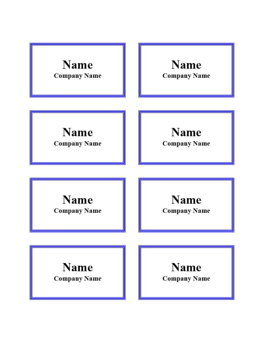 Name Tag Templates For Word – Colona.rsd7 Regarding Luggage Tag Template Word