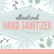 Natural Hand Sanitizer Label – Free Printable With Full Recipe Regarding Hand Sanitizer Label Template