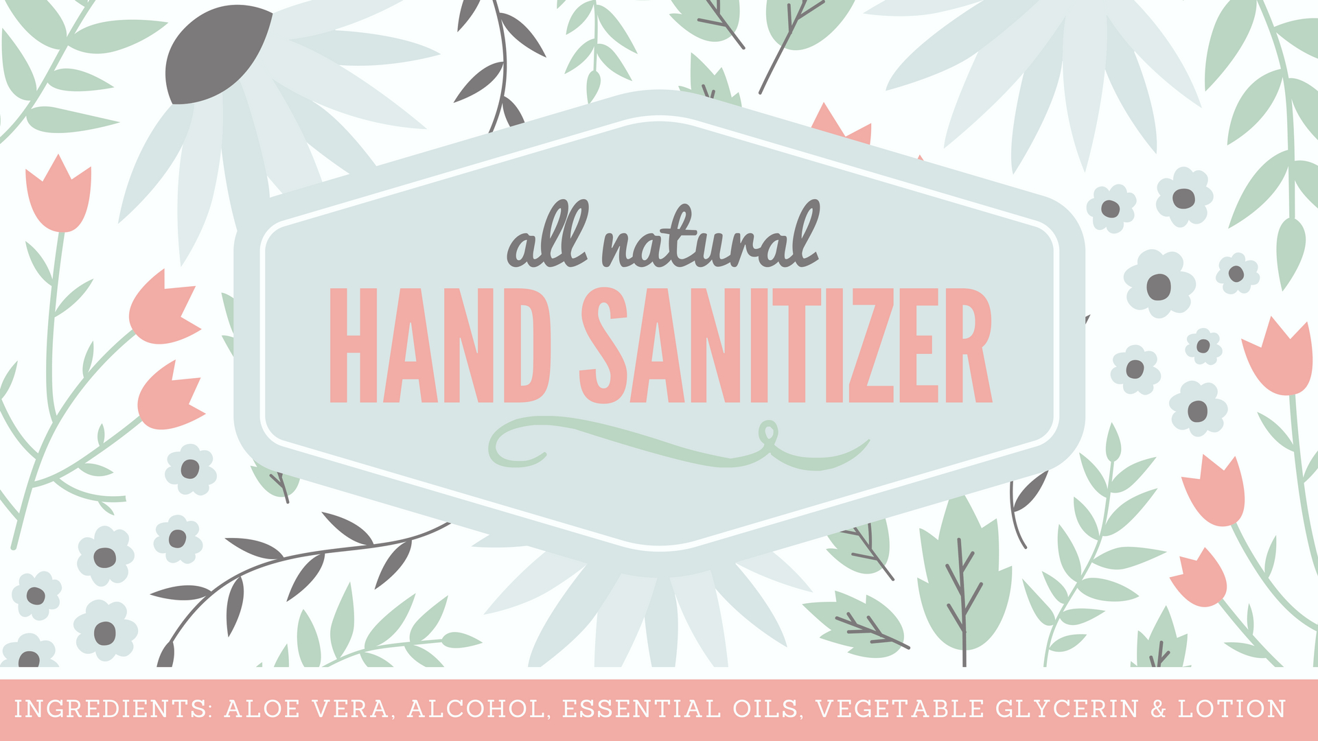 Natural Hand Sanitizer Label - Free Printable With Full Recipe Regarding Hand Sanitizer Label Template