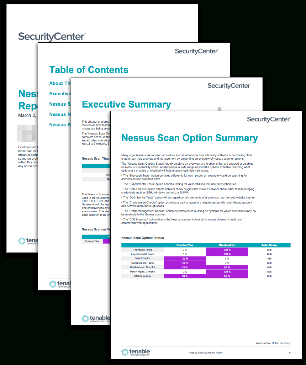 Nessus Scan Summary Report – Sc Report Template | Tenable® Throughout Nessus Report Templates