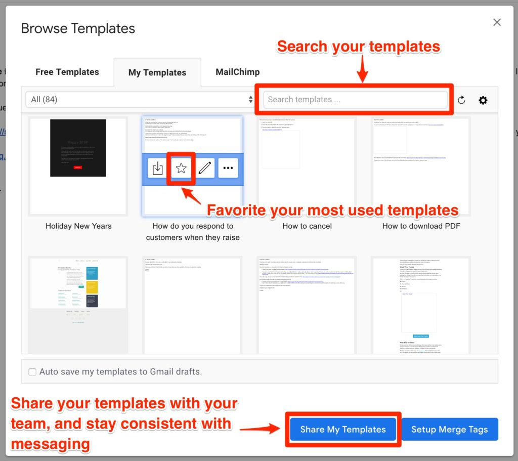New! Now You Can Share Your Email Templates With Your Team Throughout Gmail Template Emails