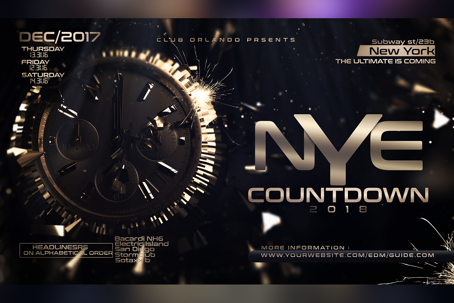 New Years Eve Flyer Template For New Years Eve Flyer Template