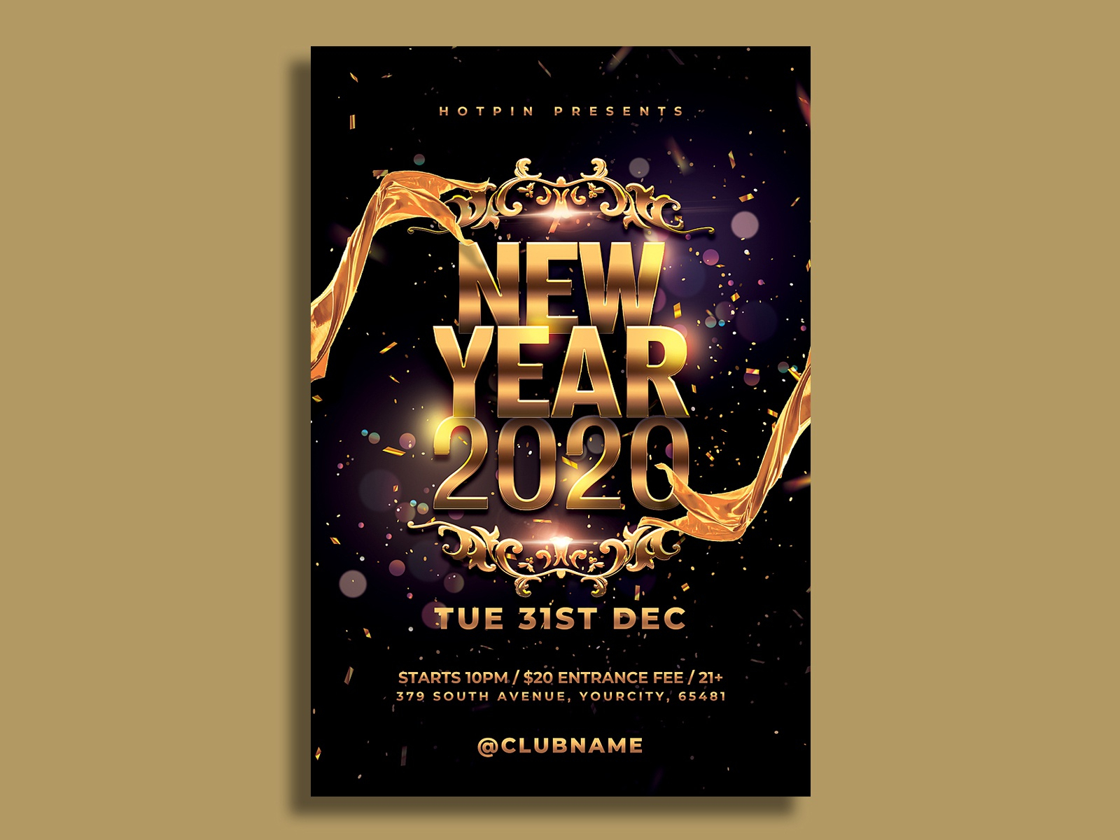 New Years Eve Flyer Templatehotpin On Dribbble Intended For New Years Eve Flyer Template