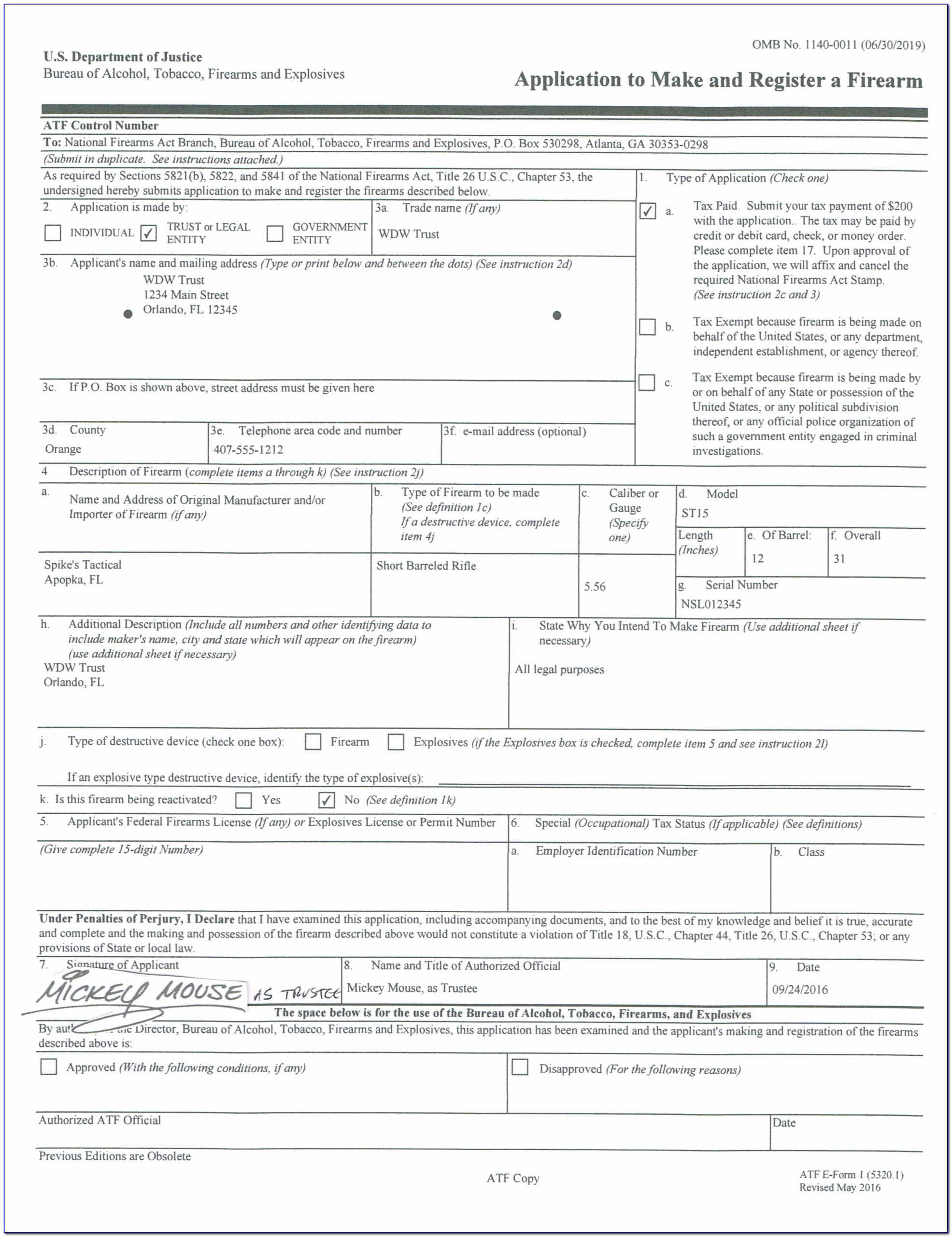 Nfa Gun Trust Template - Form : Resume Examples #alodjggd1G With Nfa Trust Template