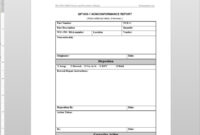 Nonconformance Report Iso Template | Qp1030-1 for Non Conformance Report Form Template