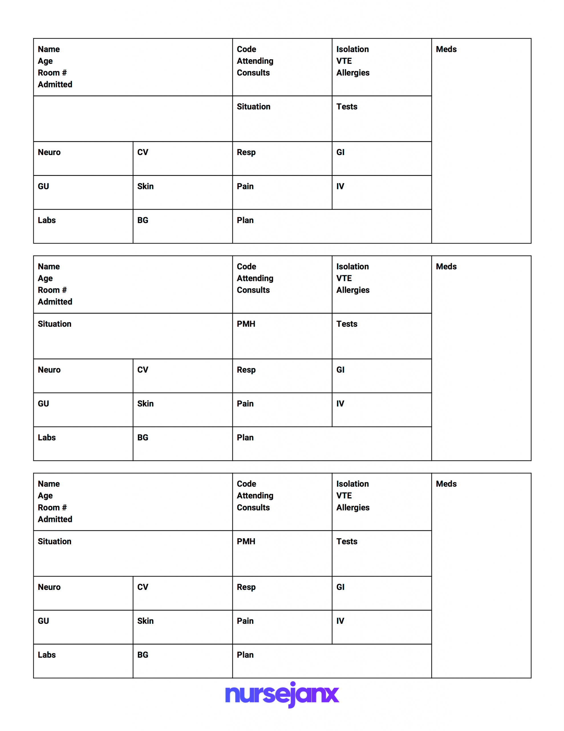 Nursing Report Sheet Template Examples Templates Icu In Icu Report Template
