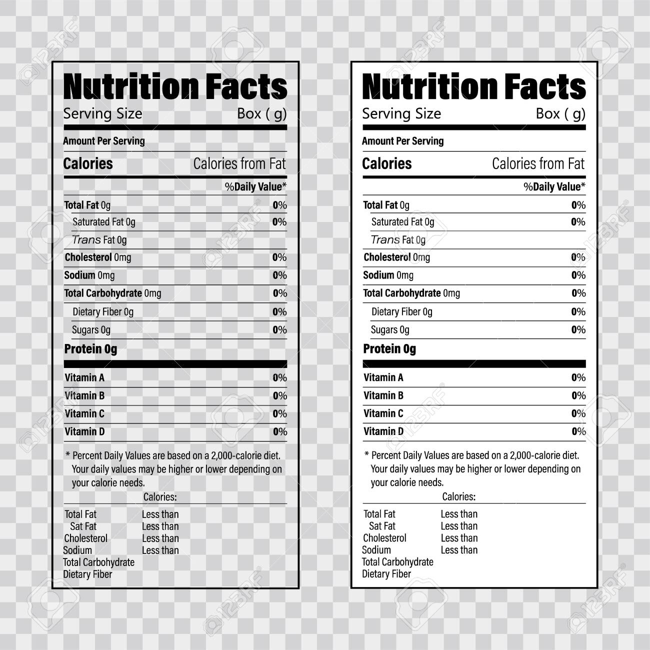 Nutrition Label Template - Colona.rsd7 Pertaining To Nutrition Label Template Word