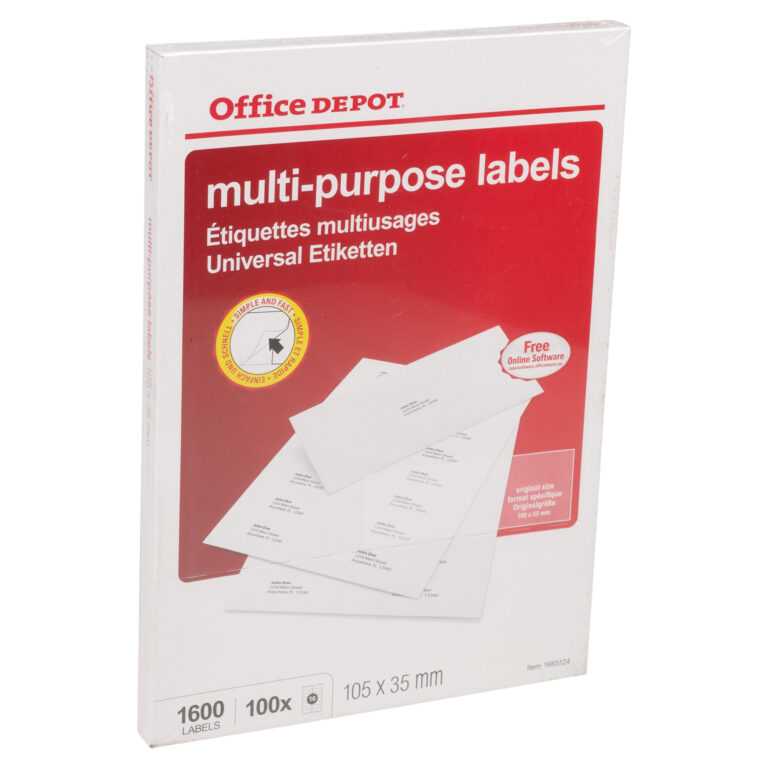 Office Depot Labels Template – Best Template Ideas