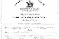 Official Blank Birth Certificate For A Birth Certificate for Official Birth Certificate Template