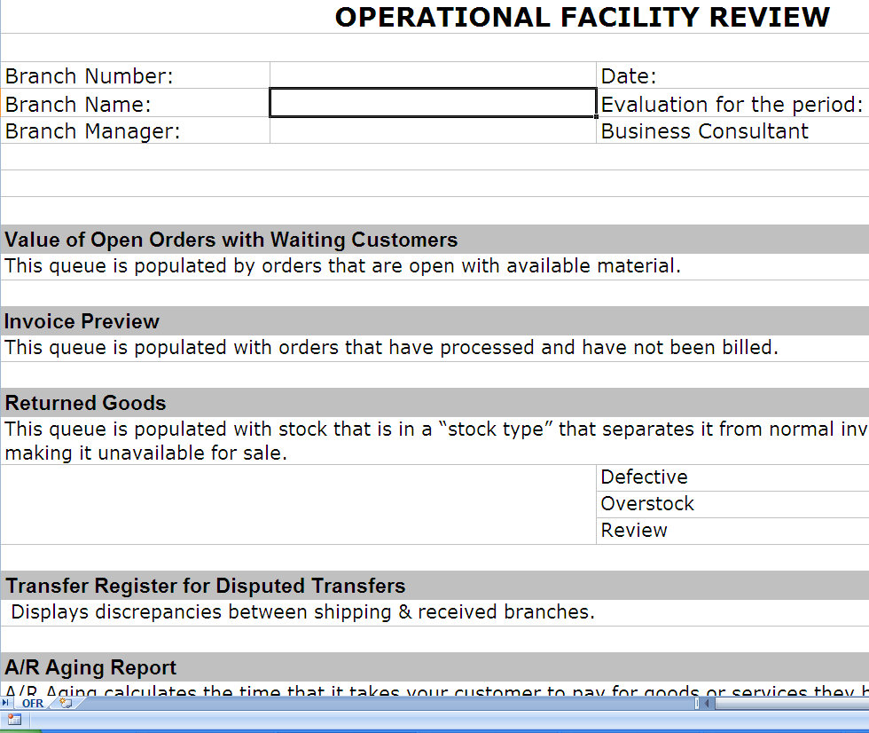 Operations Review | Operational Review | Post Erp Implementation Inside Implementation Report Template