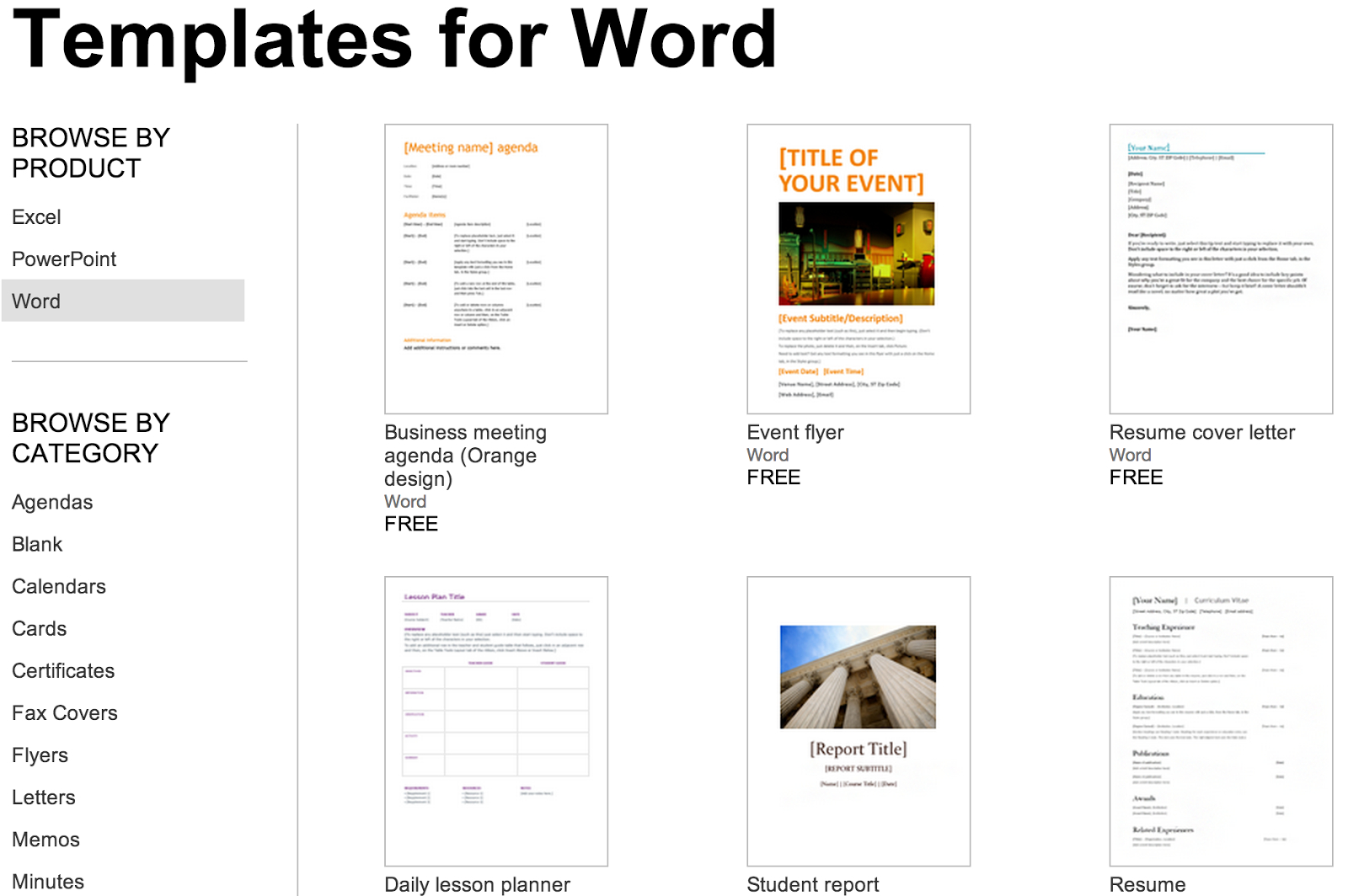 Over 250 Free Microsoft Office Templates & Documents Throughout Google Word Document Templates