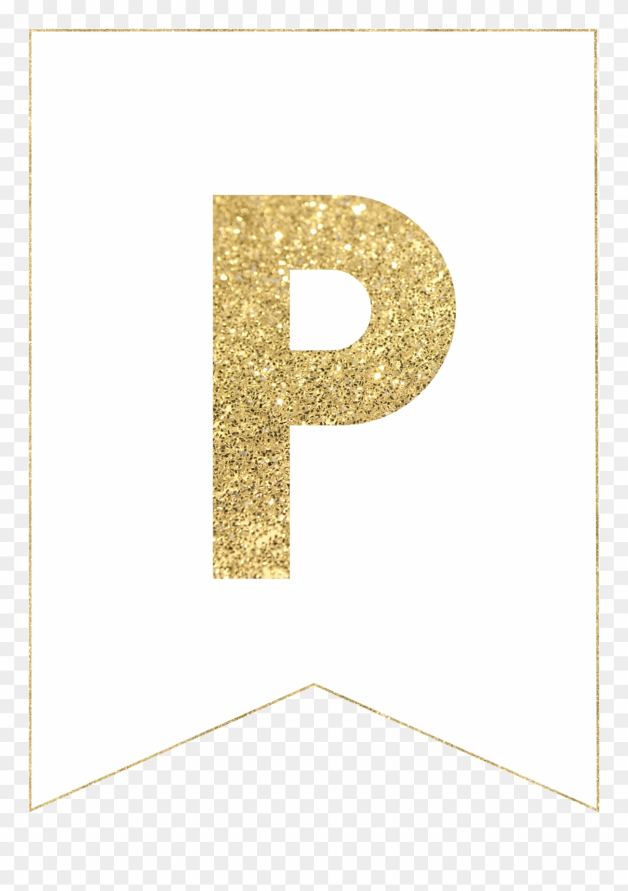 P Gold Alphabet Banner Letter – Gold Letter Banner Printable Intended For Letter Templates For Banners