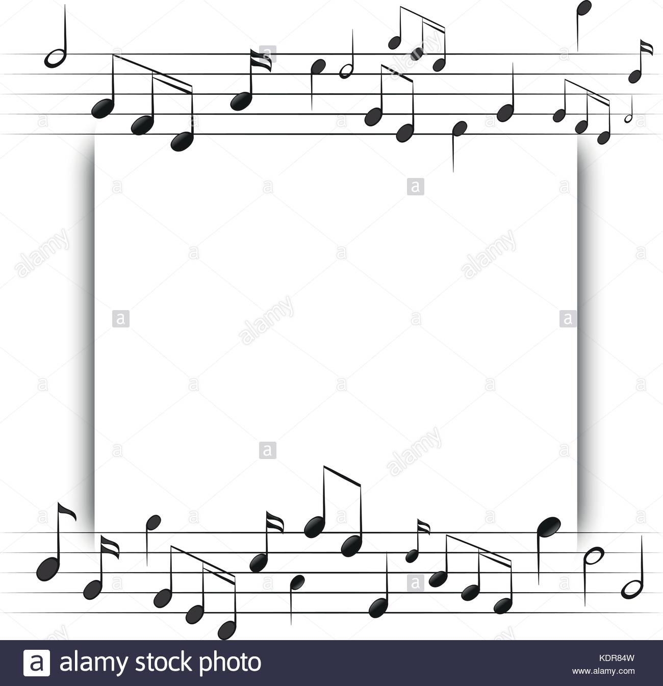 Paper Template With Music Notes In Background Illustration With Regard To Music Notes Paper Template