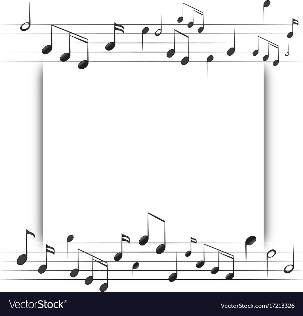 Paper Template With Music Notes In Background Inside Music Notes Paper Template
