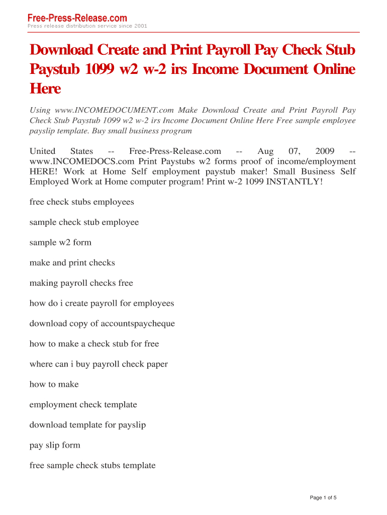 Paystub Generator For Self Employed – Fill Online, Printable Intended For Independent Contractor Pay Stub Template