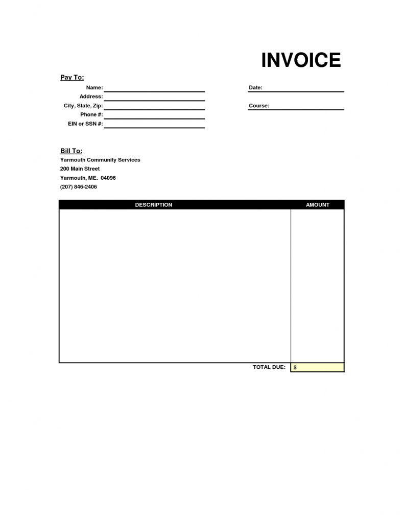 Personal Invoice Template Uk | Invoice Example Intended For Individual Invoice Template