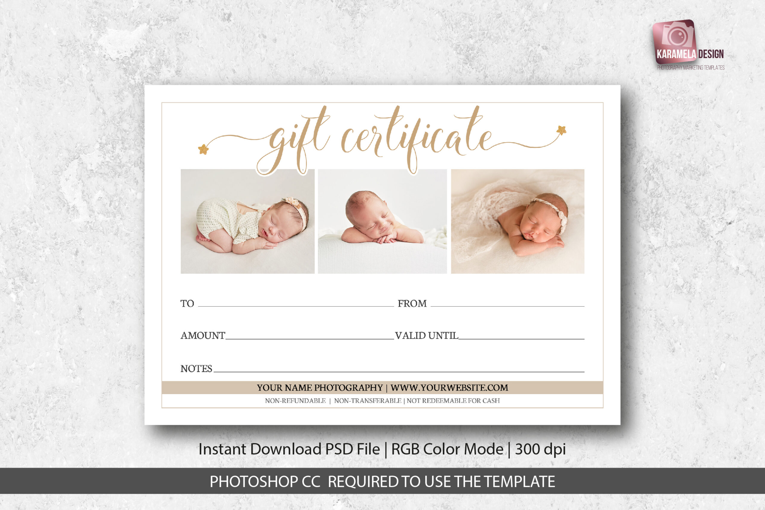 Photography Studio Gift Certificate Template With Regard To Gift Certificate Template Photoshop