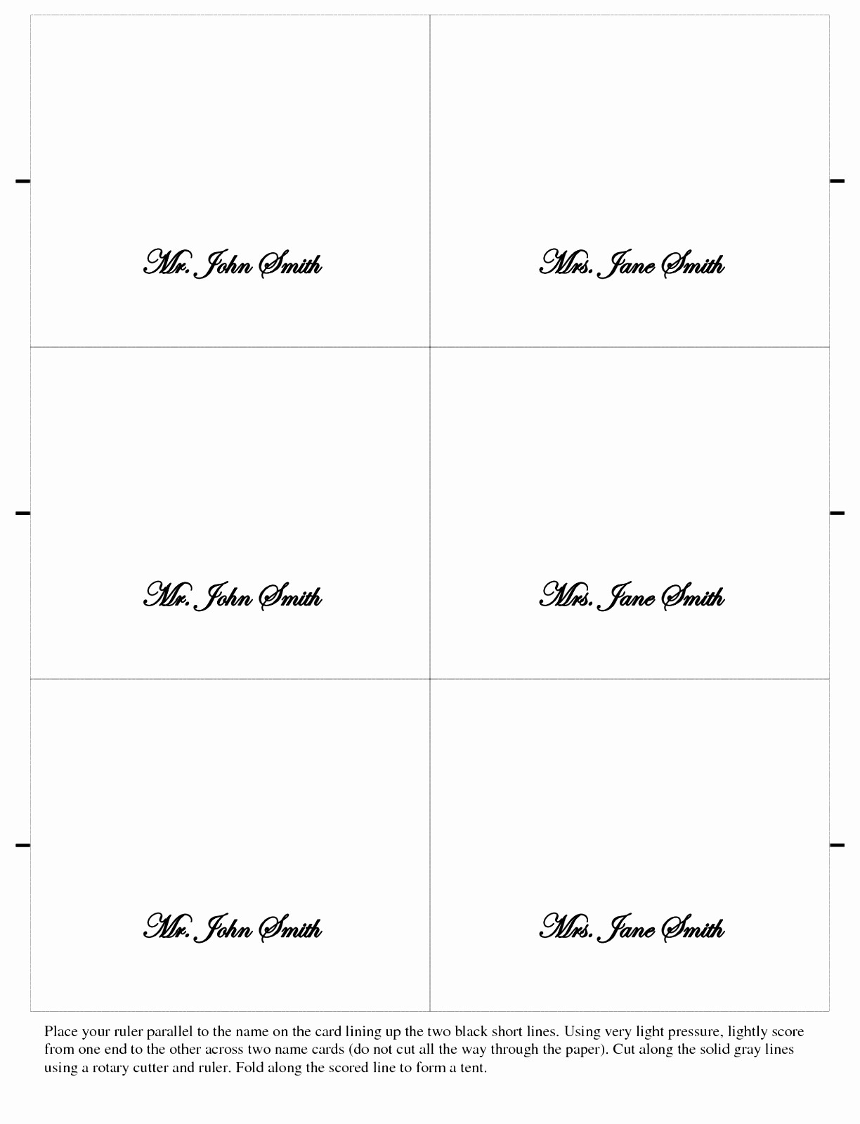 Place Card Template Per Eet Landing Page Small Tent Inside Microsoft Word Place Card Template