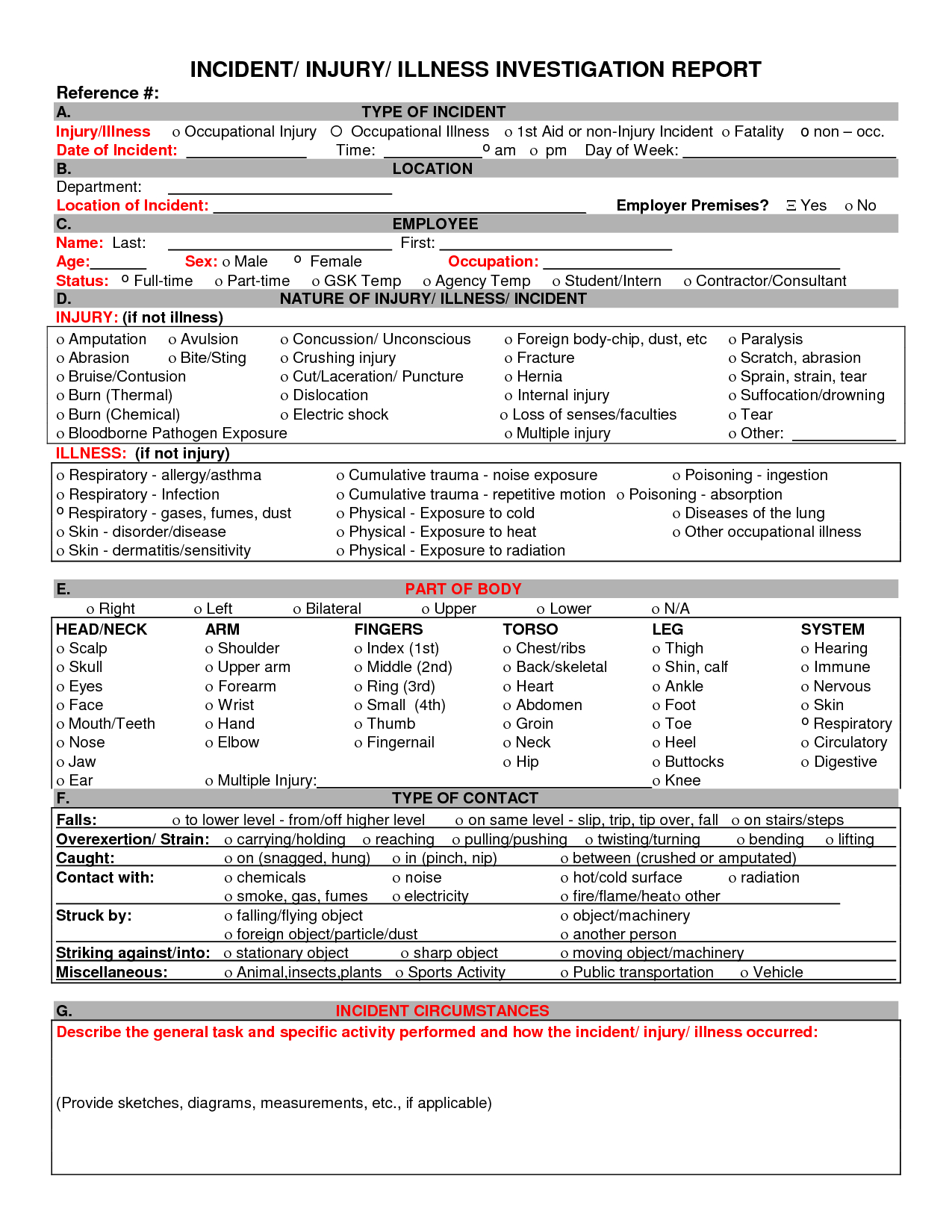 Police Report Template Templates In Word Pdf E2 80 93 Sample Intended For Ohs Incident Report Template Free