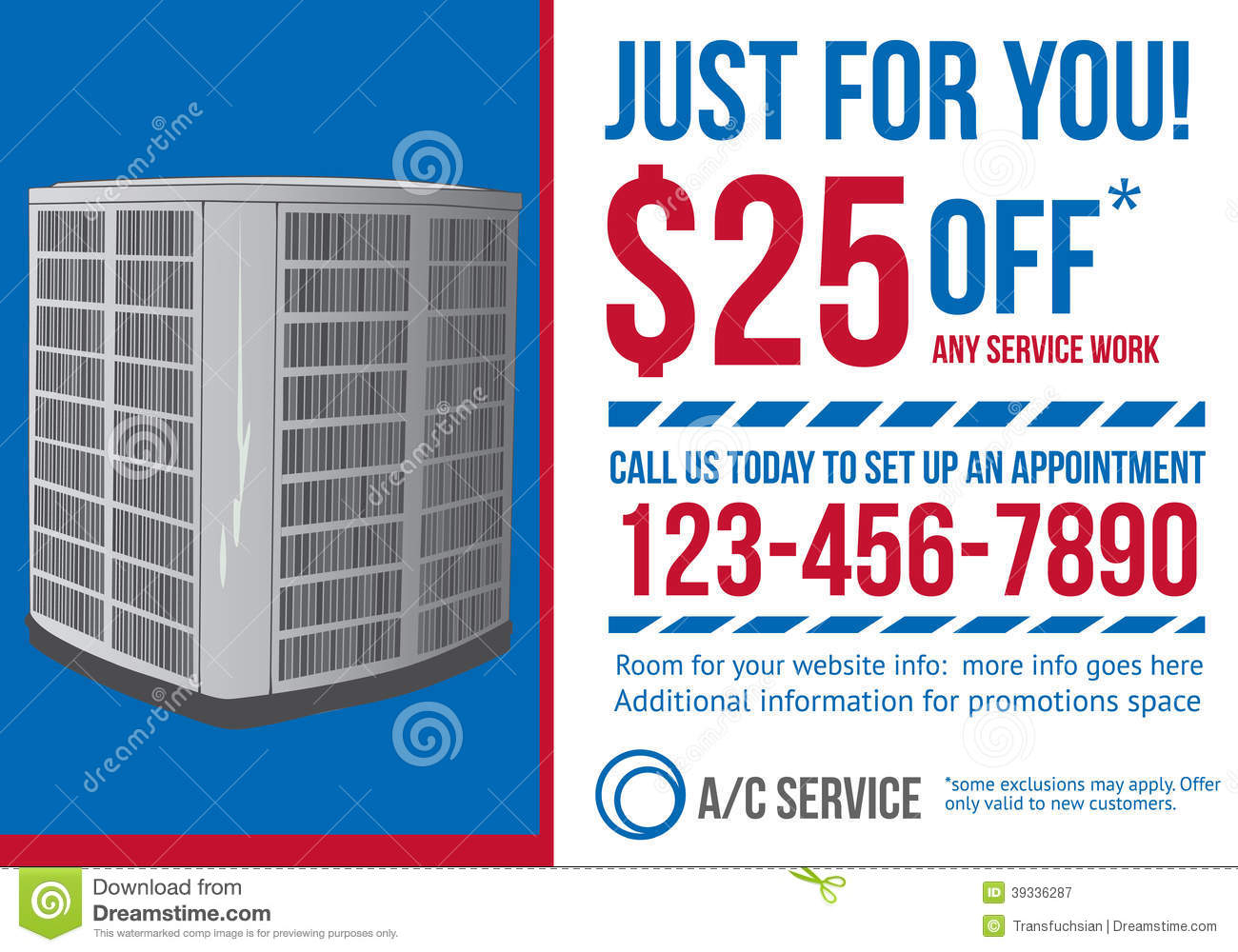 Postcard Advertisement Template For Hvac Company Stock Throughout Hvac Business Card Template