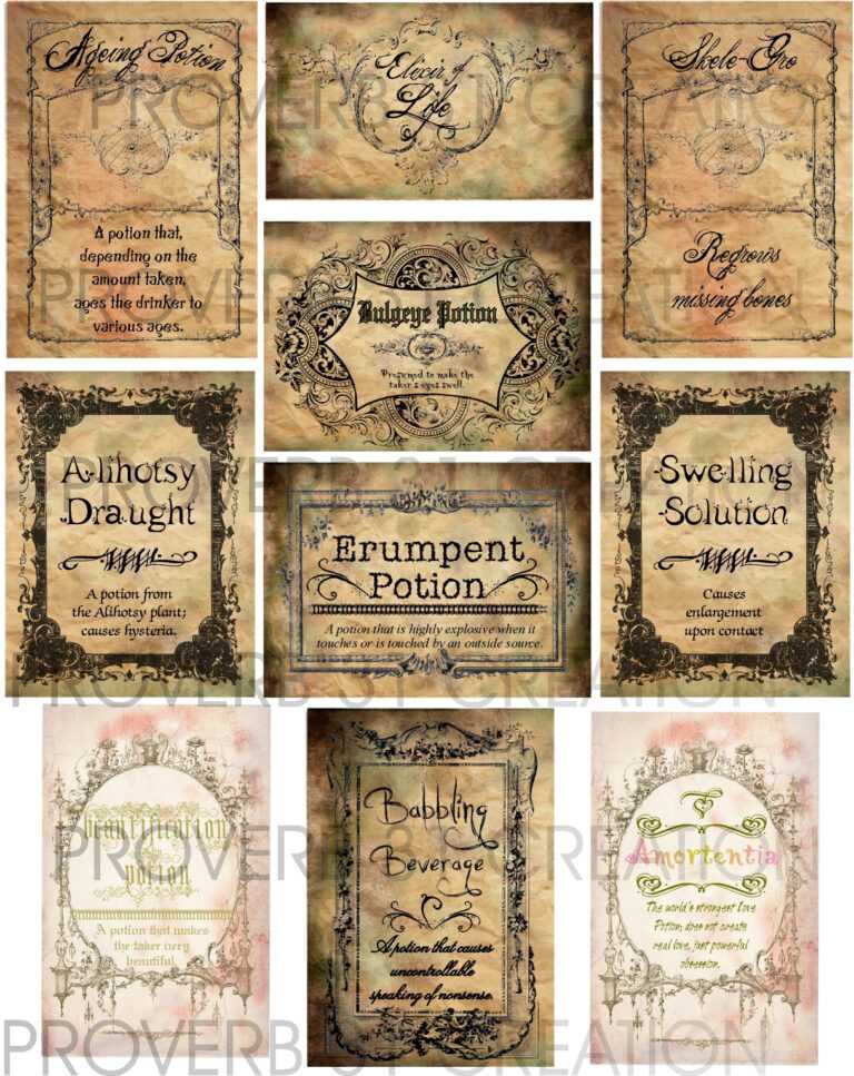 Potion Labels – Water Walker Events – Design – Planning With Harry ...