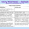 Ppt – Observation And Qualitative Fieldwork Powerpoint In Observation Field Notes Template