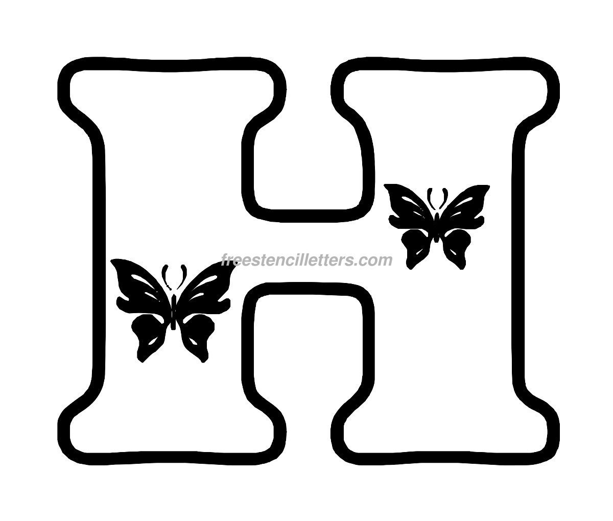 Print H Letter Stencil – Free Stencil Letters With Large Letter C Template