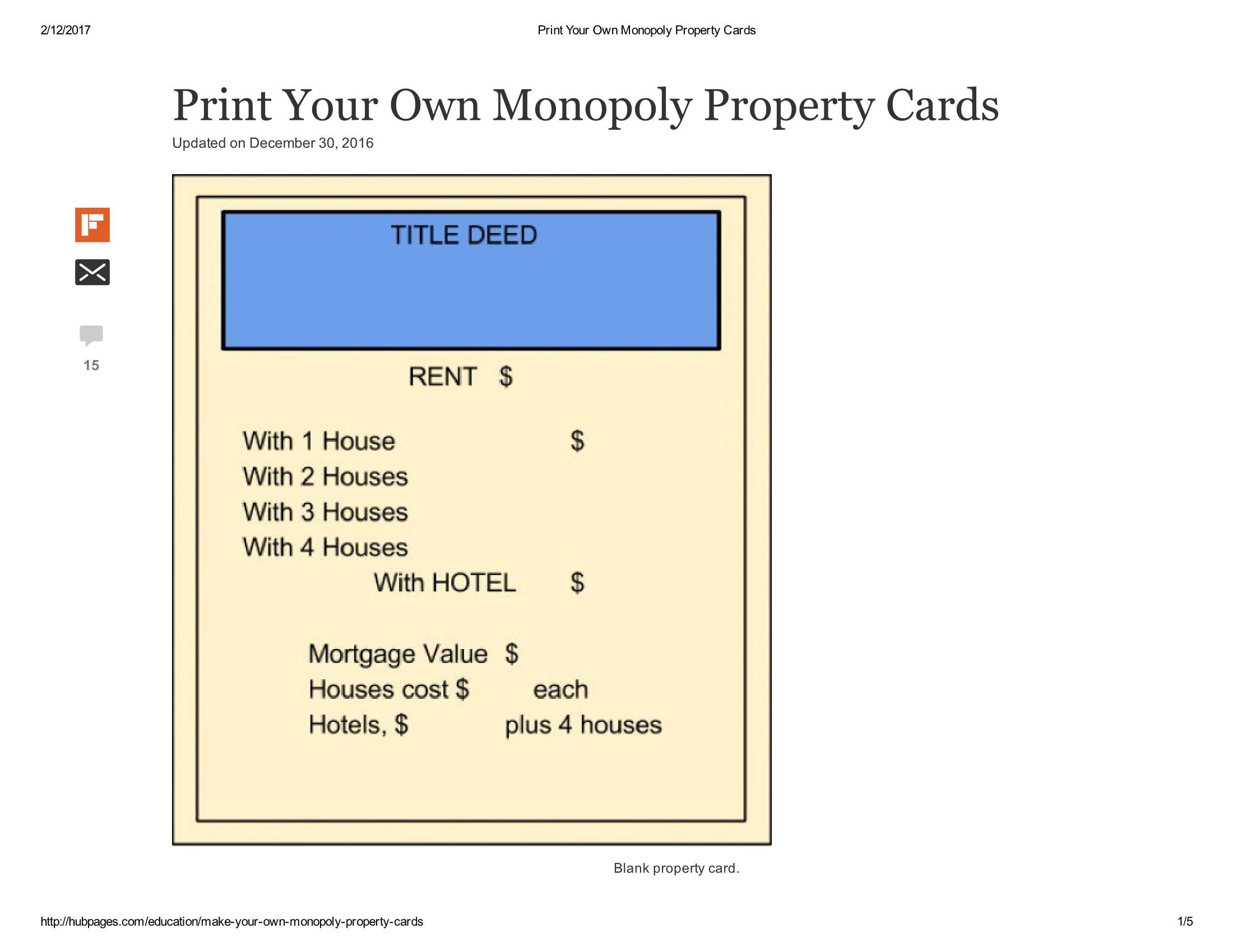 Print Your Own Monopoly Property Cards Document Within Monopoly Property Card Template